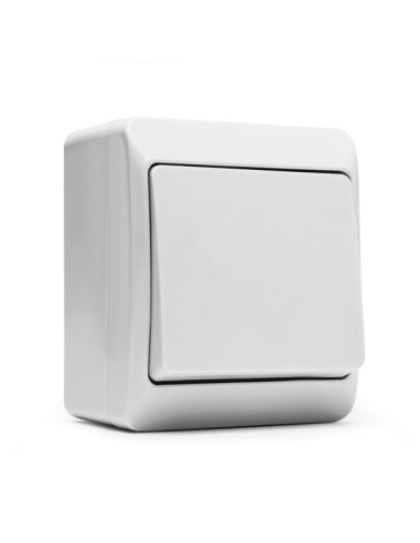 CONMUTADOR SUPERFICIE BLANCO ESTANCO IP54 10 A