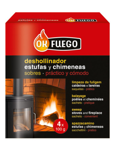 DESHOLLINADOR ESTUFA/CHIMEN 4X100 G