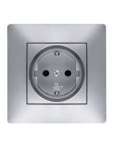 BASE ENCHUFE EMPOTRAR ALUMINIO 16 A