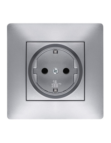 BASE ENCHUFE EMPOTRAR ALUMINIO 16 A