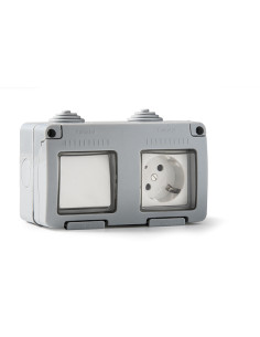 CONMUTADOR Y BASE SUPERFICIE TT ESTANCO IP55 16 AMP