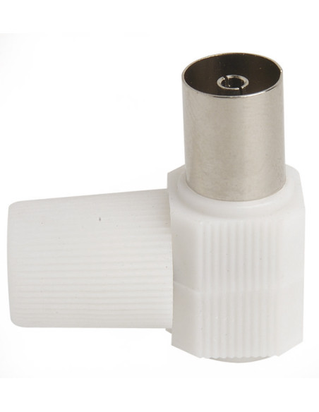 CONECTOR ANTENA TV HEMBRA ACODADO