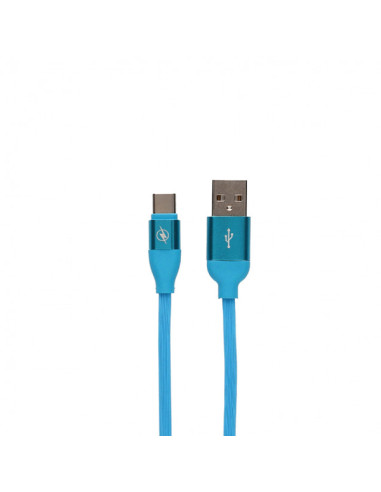 CABLE DATOS USB A USB TIPO C 2A AZUL 1 M