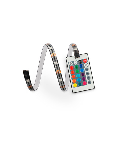 TIRA LED RGB A USB TV +CONTROL REMOTO 6 TIRAS 53 CM