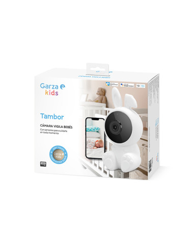 CAMARA IP WIFI VIGILA BEBES TAMBOR C/3 FUNDAS 1080 P