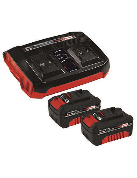Cargador doble + 2 baterías Einhell Power X-Change 18 V 4 Ah – Artigas