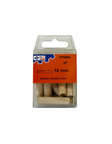 ESPIGA MADERA C/7 PZS 10 MM