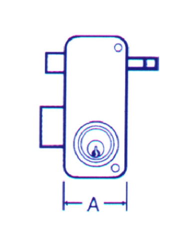 CERRADURA SOBREPONER IZDA 60 I
