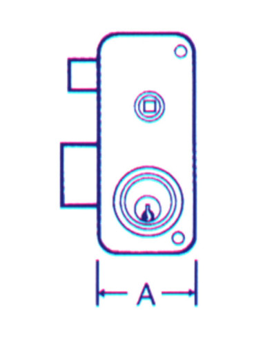 CERRADURA SOBREPONER IZDA 60 I