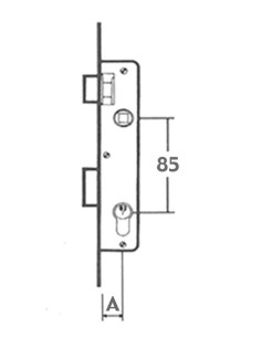 CERRADURA EMBUTIR P/METALICA 30 MM