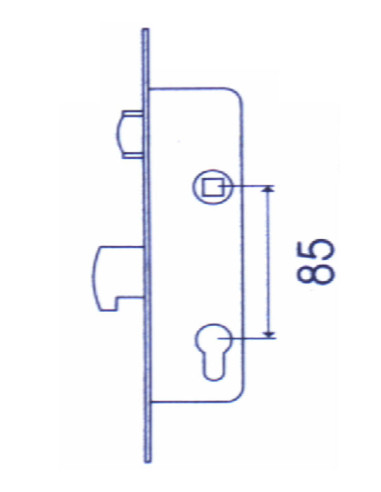 CERRADURA EMB MET INOX RODILL 20 MM