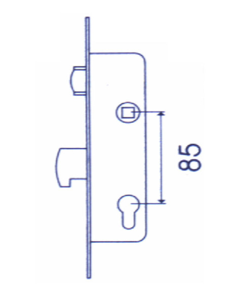 CERRADURA EMB MET INOX RODILL 30 MM