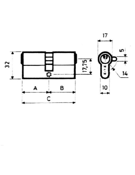 BOMBILLO SERRETA LATON LL 14MM 30X30 MM