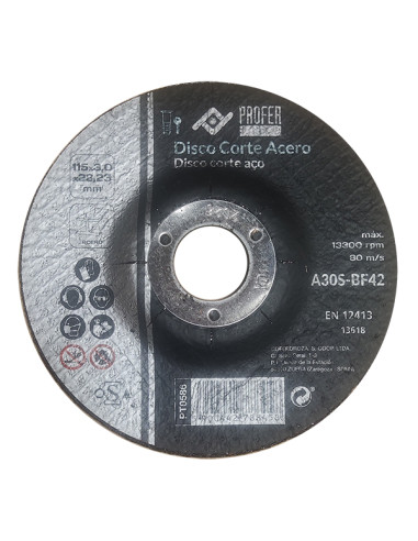 DISCO C ACERO BOMBEADO 115X3 MM