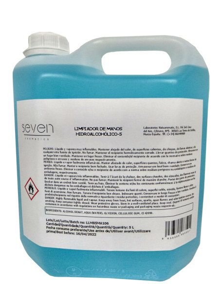 LIMPIADOR HIDROALCOHOLICO 5 L