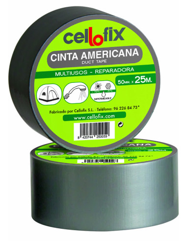 CINTA MULTIUSO AMERICANA GRIS 10MX50MM