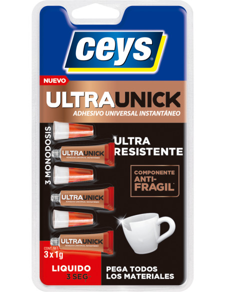 PEGAMENTO INSTANT CIANO UNICK 3X1 G