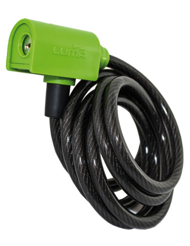 CABLE BLINDADO ESPIRAL VERDE 185 CM