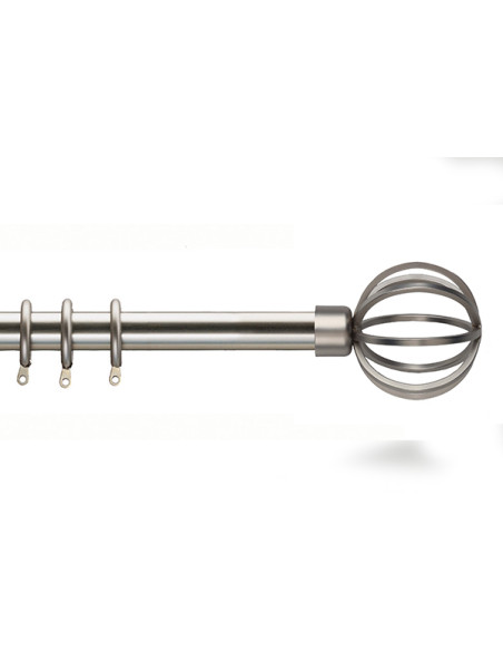 BARRA METAL EXT KIT NEVADA NIQUEL 125-245 CM