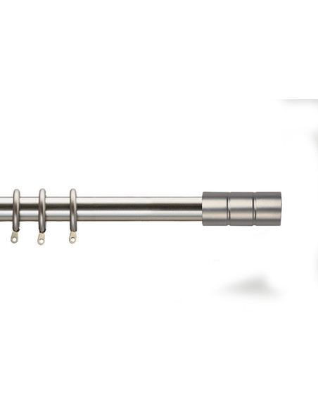 BARRA METAL EXT KIT KANSAS NIQUEL 125-245 CM