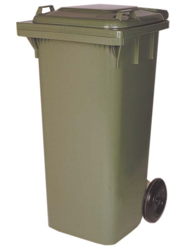 CONTENEDOR PLASTICO VERDE/VERDE 120 L