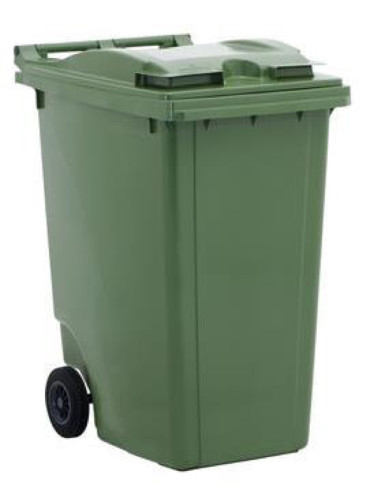 CONTENEDOR PLASTICO VERDE 360 L