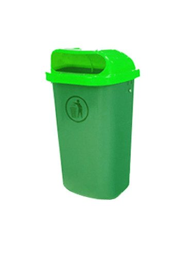 PAPELERA PLASTICO VERDE 50 L