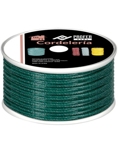 CUERDA CABLEADA PE PLASTIF 4C 5MM VERDE 100 M