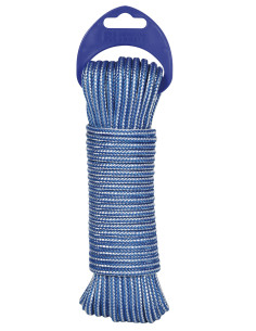CORDON PP ALMA TEXTURADA 4MM AZUL/BLAN 25 M