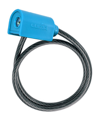 CABLE SEGURIDAD BICI AZUL 65 CM