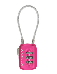 CANDADO COMBINACION FLEXI ROSA 30 MM