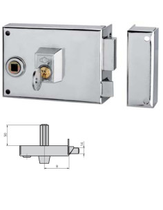 CERRADURA SOBREP IZDA ESMAL 120 MM