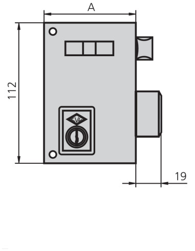 CERRADURA SOBREP IZDA ESMAL 60 MM