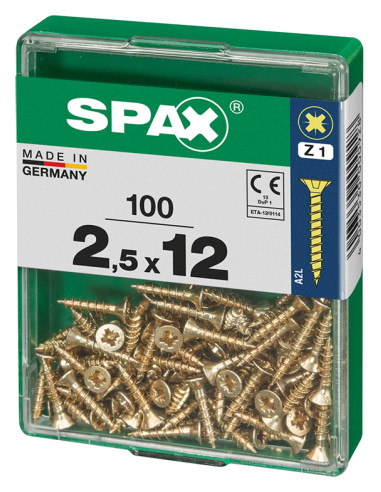TORNILLO CP YELLOX PZ 2,5X12 MM