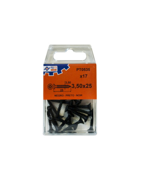 TIRAFONDO PLADUR NEGRO C/12 3,5X45 MM