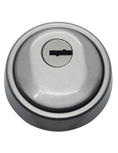 ESCUDO ALTA SEG. ACERO PLATA