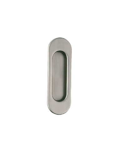 TIRADOR EMBUT. OVAL CORREDERA INOX 120X40 MM