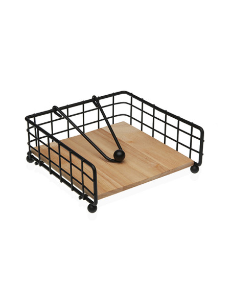 SERVILLETERO METAL NEGRO 20X20X7
