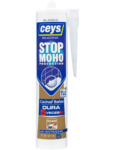 SILICONA BAÑO STOP MOHO BLANCO 300 ML