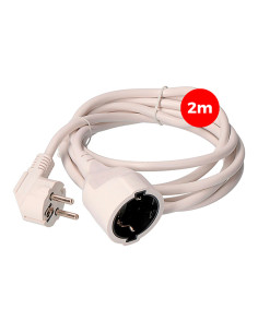 PROLONGADOR CABLE BLANCO 3G1.5 16A 2 M