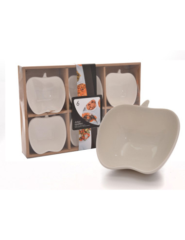 BOL APERITIVO SET-6 MANZANA BL 9X4X9,5