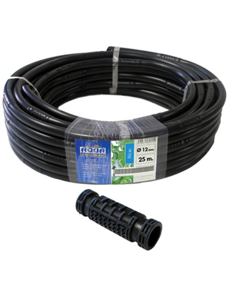 TUBERIA C/GOTEROS INTEGRADOS R/25 NEGRO 16 MM