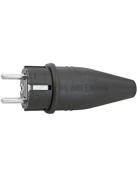CLAVIJA IND GOMA TT 16A IP44 NEG 4,8 MM
