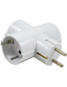 CLAVIJA ADAPTADOR TRIP TT LAT C/PROTEC INF 16A BL 4,8 MM