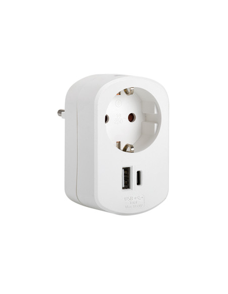 ADAPTADOR COMBI C/USB 30W A + C