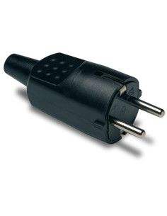 CLAVIJA 2P+T 16A PVC GOMA NEGRA IP20 4,8 MM