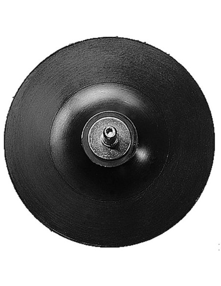 PLATO SOPORTE GOMA TALADRO 8MM 125 MM