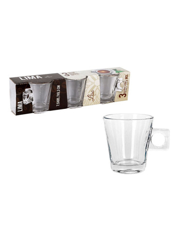 TAZA CAFE VIDRIO SET-3 8 CL