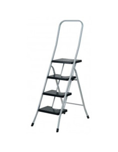 ESCALERA ACERO 2 PELDAÑOS BARANDILLA ALTA VERVI