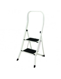 ESCALERA ACERO 2 PELDAÑOS BARANDILLA ALTA EUROGOLD